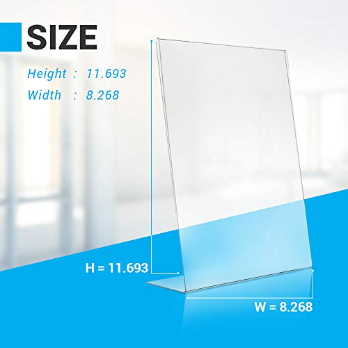 Adir Plexi Acrylic Sign Holder 8.5" X 11" - Shatter Resistant Acrylic Sign Holder - Great For Brochures, Advertising Pamphlets And Restaurant Menus - Pack Of 36 #TOP7