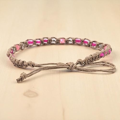 Image of BlueRica Hemp Anklet with Glass Beads