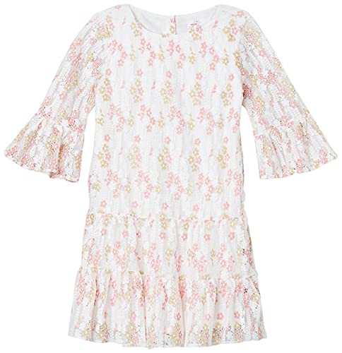 Max Girls Polyester Printed Bell Sleeves Dress
