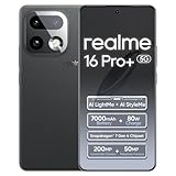 realme 16 Pro+ 5G Smartphone 12+512GB Grey,144Hz AMOLED Display,7000mAh Battery,80W SuperVOOC, 50+200MP Camera, Qualcomm Snapdragon 7 Gen 4 Rocket LPDDR5X, IP69