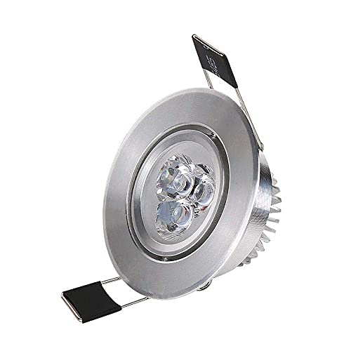 Spotlight LED encastré mini downlight argenté 3W plafonnier de salon