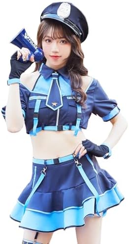 Malymoon ポリスコスチューム 青 プリーツスカート Amazon.co.jp: [Malymoon] コスプレ ポリス 警察 警官 ミニスカポリス