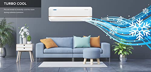 Image of Blue Star 1.0 Ton 3 Star Convertible 5 in 1 Cooling Inverter Split AC (Copper, Multi Sensors, Dust Filter, Smart Ready, Blue Fins, Self Diagnosis, IA312TNU, White)