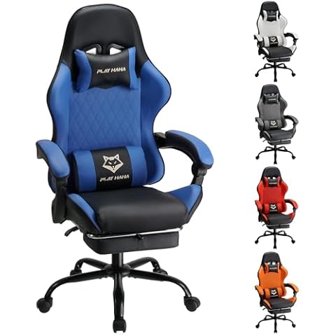 Play haha Ergonomic Gaming Chair with Footrest Cover