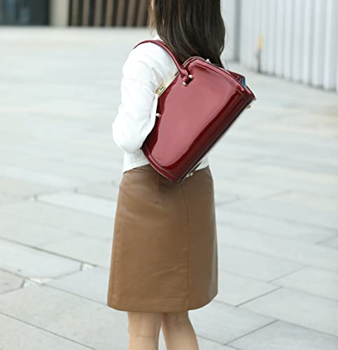 Mkf Collection Satchel Shoulder Bags For Women - Handbag Purse -Lady Fashion Crossbody Pocketbook Burgundy #TOP2