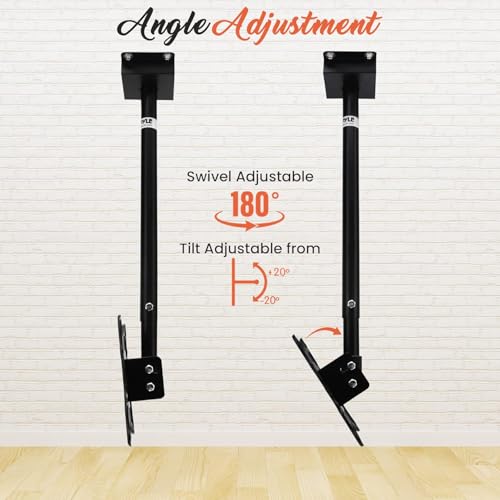 Support de plafond pour TV Pyle Pctvm15 orientable et inclinable pour petit écran