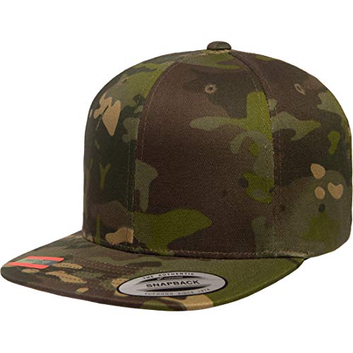 Visera plana estructurada de 6 paneles clásica Snapback (6089), Tropic, talla única