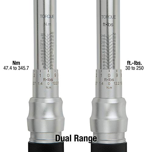 Sunex Tools 20250, 1/2" Drive, 48T Torque Wrench, 30 to 250'-Lb, 48 Tooth Ratcheting Mechanism - Image 2