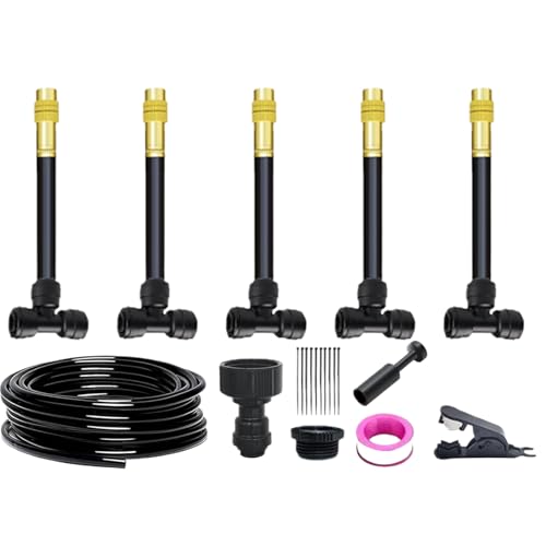de riego por para jardín, kit de riego por | de riego automático para césped terraza con aspersor y de pulverización como