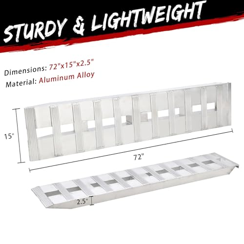 Rampas de carga de aluminio Garvee 6000lbs 72x15, 2 piezas miniatura 7