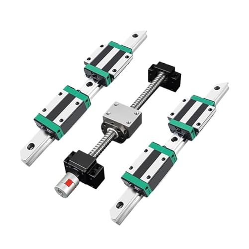 Metal Ball Screw nut end Processing 15mm Linear Rails 2pcs HGR15 Square Guide+4pcs HGH15CA Carriages Slides +1pcs SFU1204 Ball Screw Kit(700mm)