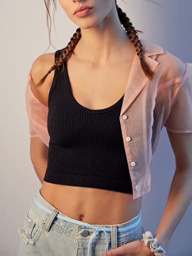 3 Pieces Womens Tank Tops Cute Sexy Going Out Ribbed Summer Tops Black White Crop Tops for Women4