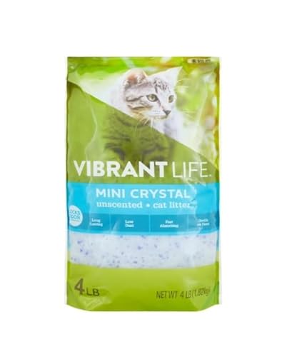 Vibrant Life Mini Crystal Unscented Cat Litter, 4 lb, (1 Pack)