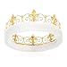 DcZeRong Men Crown Costume Prom King Crown Gold Birthday Crown Homecoming King Rhinestone Crowns
