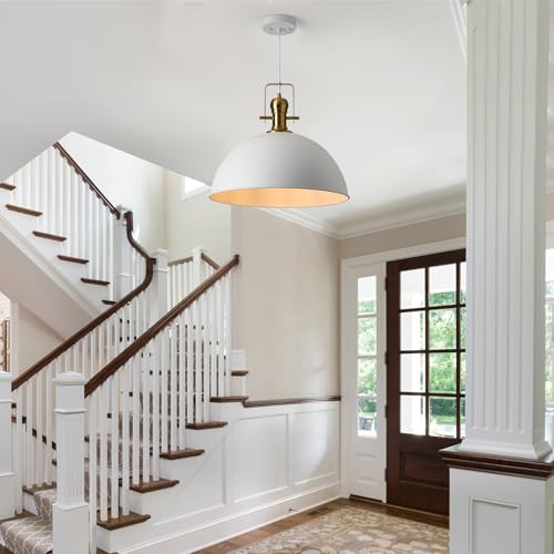 Image of 18 Inch White Farmhouse Pendant Lights