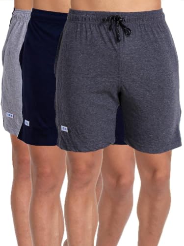 Image of T.T. Cotton Blend Shorts for Men | Regular Fit | Elasticated & Zipper | 2 Sided Pockets & 1 Back Pocket | Solid | Above Knee Length Bermuda Short | Ideal for Casual Outings