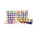 PicassoTiles 136 Piece S.T.E.A.M. Building Block Set with 66 Magnetized Clip-in Insert Cards Toy Construction Kit PT136 Magnet Building Tiles Clear Color Magnetic 3D Educational Blocks Click-in Card
