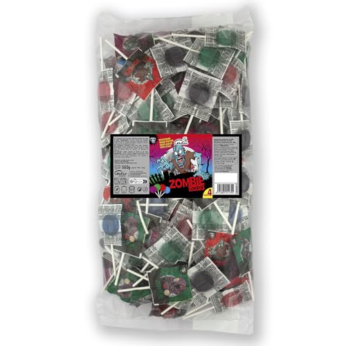 Caramelos Cerdán - Piruletas Zombie LokoPop Pintalenguas Sabores Variados | Bolsa de 100 Uds | Caramelos para Halloween Sin Gluten ni Alérgenos | Ideal para Fiestas, Eventos y Cumpleaños Caramelos Cerdán - Piruletas Zombie LokoPop Pintalenguas Sabores Variados | Bolsa de 100 Uds | Caramelos para Halloween Sin Gluten ni Alérgenos | Ideal para Fiestas, Eventos y Cumpleaños
