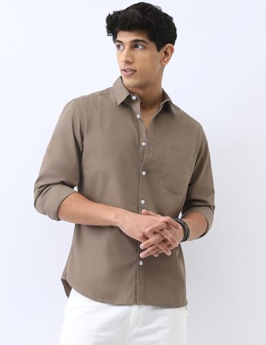 Image of Urbano Fashion Men's Cotton Full Sleeve Regular Fit Casual Solid Shirt