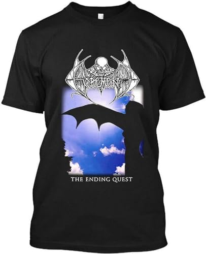 SaRueLsb Limited New Gorement The Ending Quest Suecia Death Metal Band Logo Camiseta negra XS, Negro, M