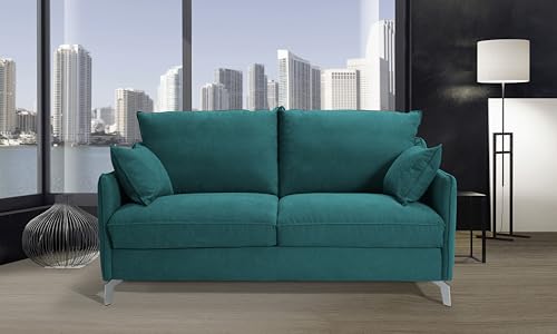 Comfort Ottimale per Riposo e Relax: Dotato di un materasso di 140x190 cm con uno spessore di 14 cm, il divano letto SILVIO assicura un riposo eccellente grazie alla rete elettrosaldata ad apertura rapida. Questa configurazione garantisce una superficie di sonno confortevole per gli ospiti e un'ottima seduta per l'uso quotidiano.