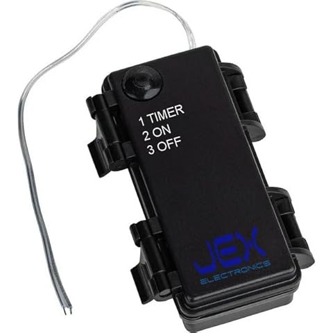 Jex Electronics Waterproof Two/2X AA Battery Holder Case Box 2.4V/3V with Timer Power Switch & Bare Wire Ends Cover