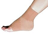 Alpha Medical Elastic Compression Support Ankle, Foot Arch Brace With 4-Way Stretch (Large Beige)