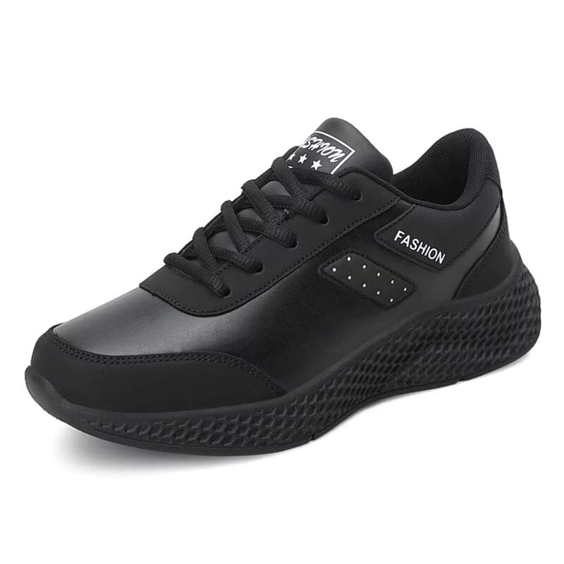 Zonkacen Women's Fashion Lace Up Comfortable Breathable Walking Sneakers for Summer Outdoor Exercise Running Jogging Playing Hiking Trekking Black White 6.5 Women