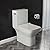 Carre One-Piece Square Toilet Left Side Flush Handle Toilet 1.28 gpf