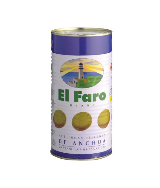 Olive ripiene di acciughe, lattina da 2 kg