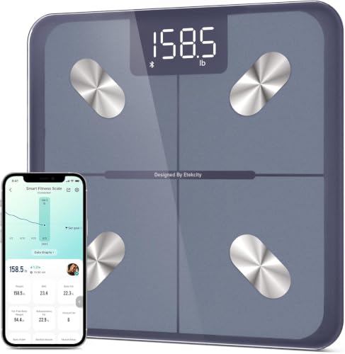 Image of Etekcity Smart Scale for Body Weight & Fat Percentage,Digital Bathroom Accurate Weighing Machine for People's BMI Muscle,Bluetooth Electronic Body Composition Monitor Syncs with App,400lb (Pack of 6)