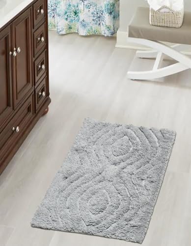 Image of Plain Super Soft Anti Skid (40x60 cm) Super Absorbent Mats Microfibre 2000 GSM Door Mats for Home /Bathroom /Bedroom /Kitchen /Floor Mat (Pack of 1) Pattren - Solid, Color - Grey