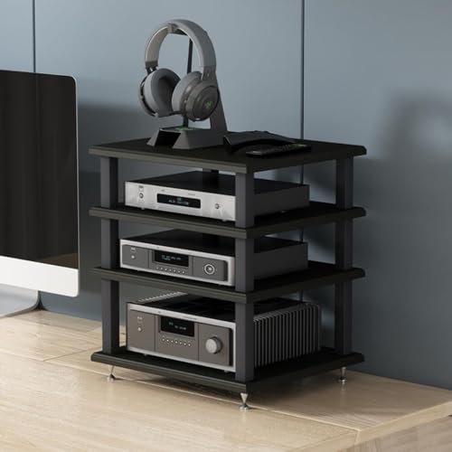 Szafka audio HIFI – wielowarstwowa półka AV i stojak na odtwarzacz płyt muzycznych, stylowa jednostka multimedialna do kina domowego, stojący stojak do przechowywania dla audiofilów