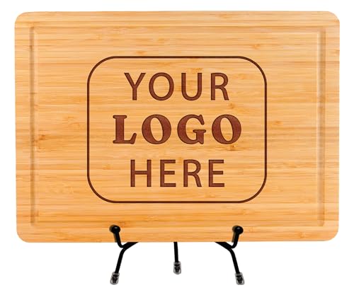 Custom Logo Personalized Cutting Board with Name, Customized Wood Engraved Christmas 2025 Board Business Logo Gift for Bulk Orders Corporate Employee Realtor Client Appreciation Wedding Housewarming