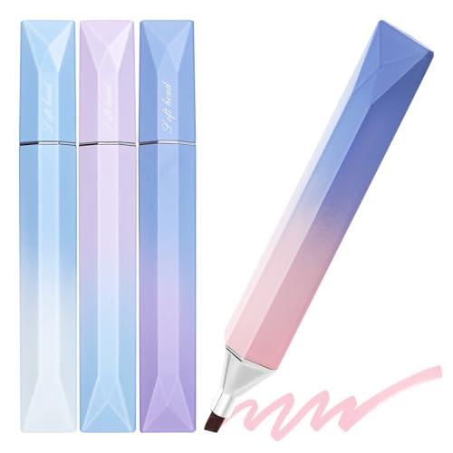 NUOBESTY 1 Juego Resaltador Degradado Rotuladores De Punta Resaltador Biblia Marcadores De Tela Resaltadores Sin Sangrado Azul Resaltador Pastel Brillante Notas El Plastico Púrpura 4 Piezas