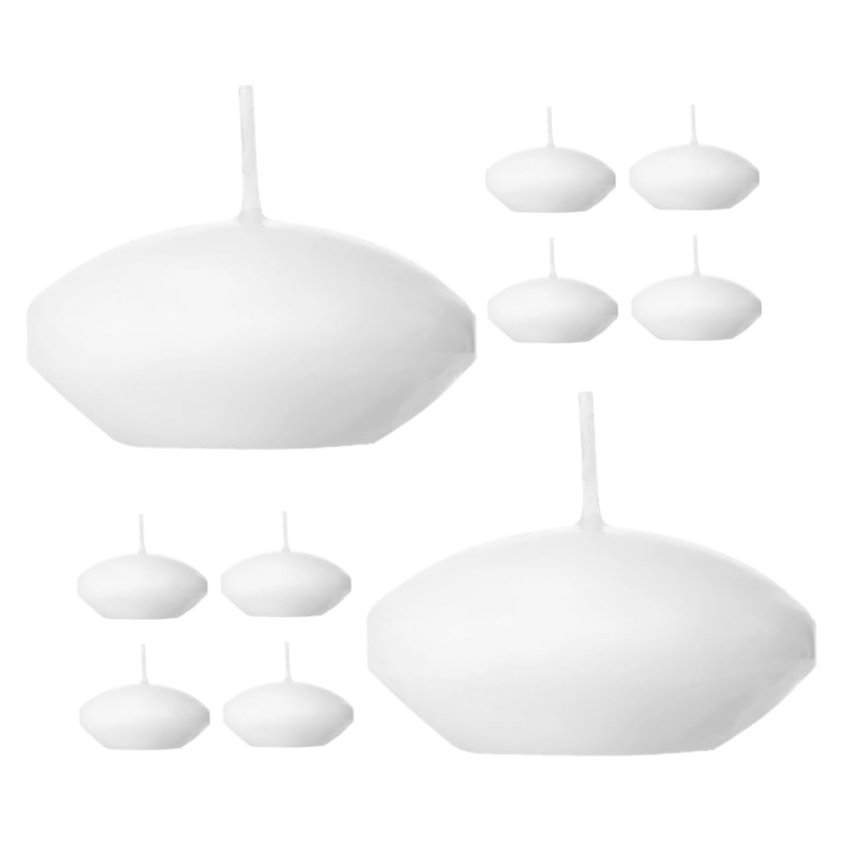 VINTORKY Elegant Outdoor Floating Candles 10 Pack Black Tea Lights Water Candles for Wedding Birthday Decor