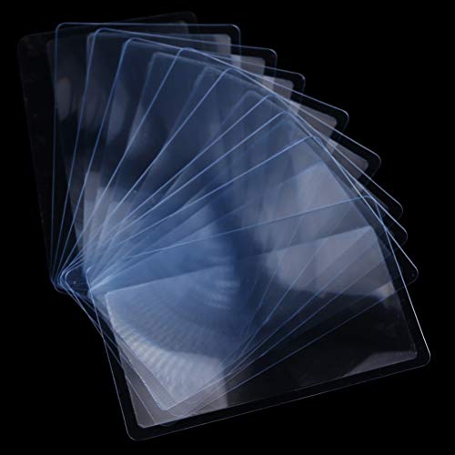 Lentes de ampliação de PVC 12 peças 85 x 55 mm Lupa de folha para leitura