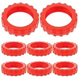 Milisten 8 Fundas Protectoras para Ruedas de Maleta de Silicona Antideslizante Tamaño 55X55X15 MM Color Rojo Juego de 8 Unidades Protección para Patas de Equipaje Reducción de Ruido