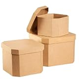 Pack of 6 Paper Mache French Corner Square Boxes - Premade Nested Papier Cardboard DIY Gift Boxes in 3 Different Sizes Box Sizes: 2 Boxes: 5-1/2" L x 5-1/2" W x 3-3/4" H 2 Boxes:: 6-1/2" L x 6-1/2" W 2 Boxes:: 7-1/2" W x 5-1/2" H PAPER MACHE FACTS: P...