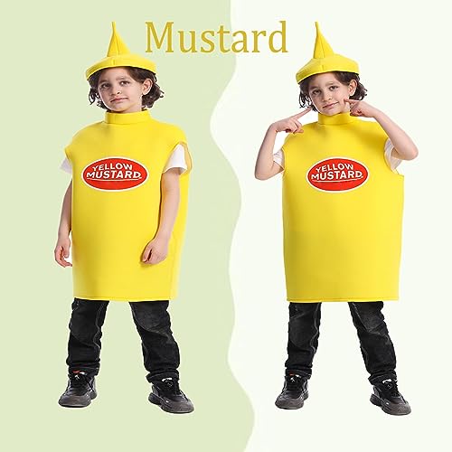 Disfraz infantil de mostaza y kétchup miniatura 2