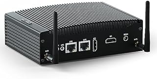 STRHIGP Fanless Small Desktop Computer i5-7300U, 16GB RAM DDR4 128 GB SSD Office Micro PC i5, 2*RS232 COM/2*HD/2*RJ45 LAN/8*USB Mini Desktop PC For Home/Business/Industrial