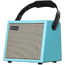 Acoustic Guitar Amplifier, 30 Watt Bluetooth Speaker Rechargeable Portable Acoustic Guitar Amp with Reverb Chorus Effect,3 Inputs Blue