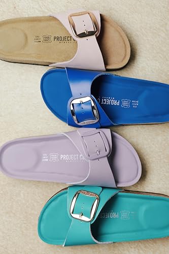 Image of Project Cloud 100% Genuine Leather Sandals Women Comfortable Womens Slides