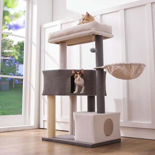 Gardner Pet 41" Cat Tree for Medium-Large Cats, Gothic Cat Tree, Heavy Duty Cat Trees Towers with 2.8in Posts & Washable Top Perches