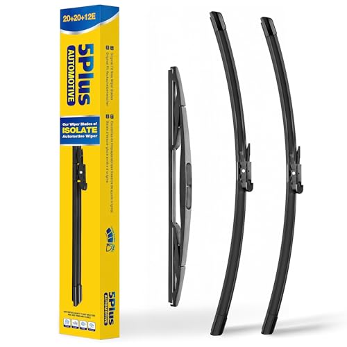 Image of Wipers Replacement for Ford Escape 2008-2012 Windshield Wiper Blades,20 inch+20 inch Windshield Wipers with 12 inch Rear Wiper Blade - Factory Fit & All-Season OEM Quality (Pack of 3)