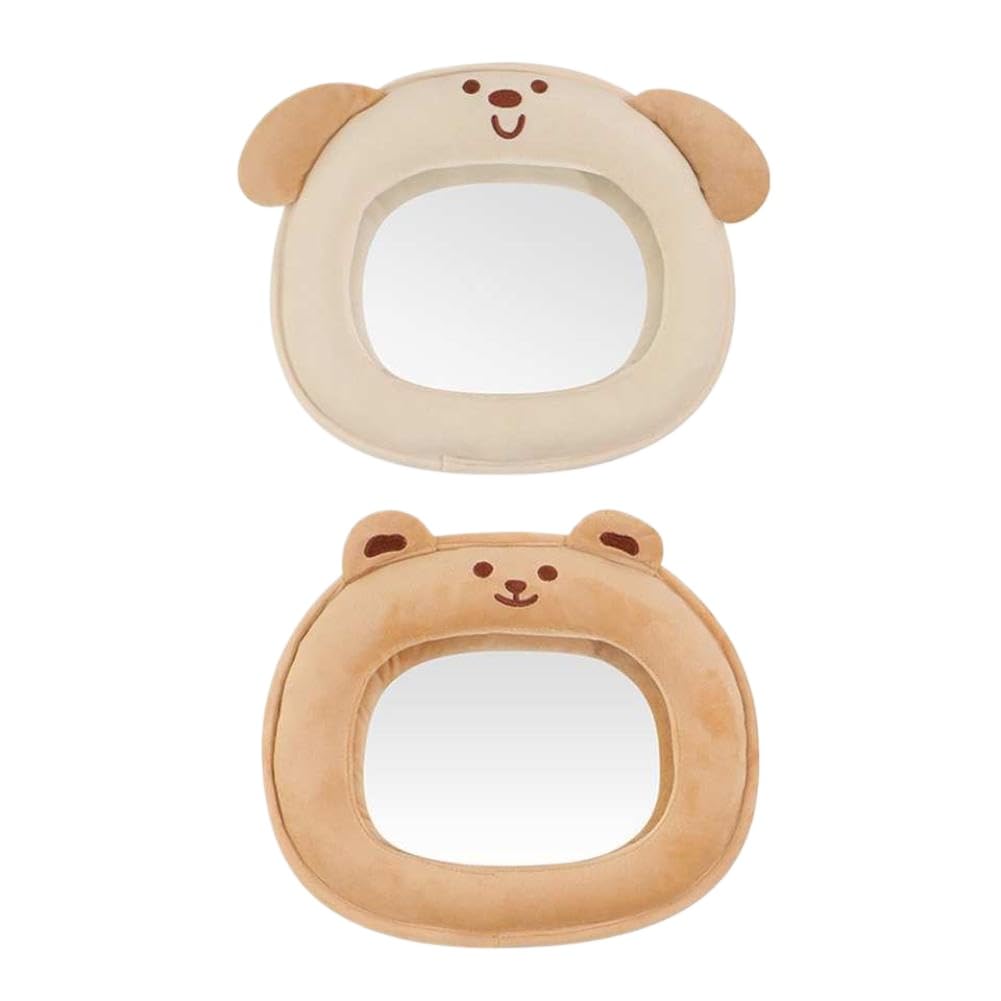 Miroir de voiture pour bébé, Installation facile, Portable, mignon, résistant aux secousses, accessoires automobiles, vue claire, rétroviseur de siège arrière de voiture(Color Name: Dog)