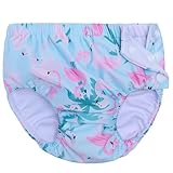Baby Newborn Reusable Swim Diapers Washable Toddler Unisex Swim Diaper Infant Swimming Diapers Flamingote, 3-6 Months