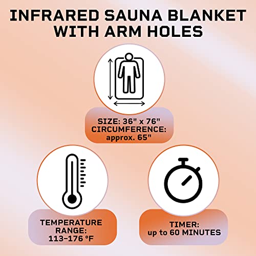Lifepro Sauna Blanket For Detoxification - Portable Far Infrared Sauna For Home Detox Calm Your Body And Mind Large Black #TOP6