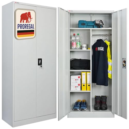 PROREGAL Flügeltürenschrank Elephant Metall Spind Schrank...