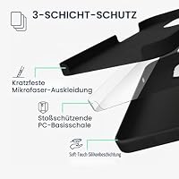 kwmobile Handyhülle für iPhone 17 Hülle, für iPhone 17 Case - Hülle Silikon - kabelloses Laden - Schwarz – Ansicht 3
